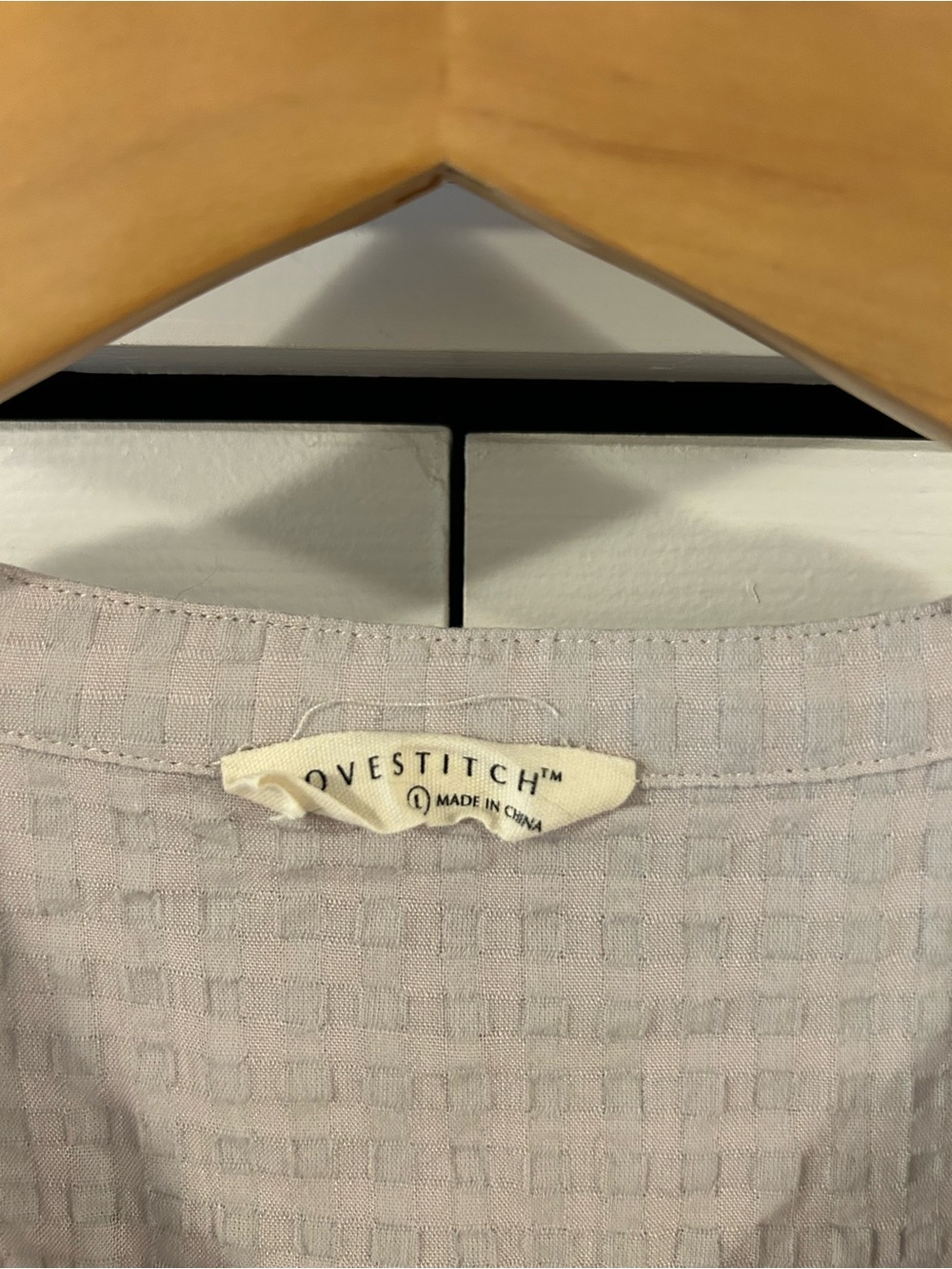 Lovestitch Light Gray Cap Sleeve Textured Women's Top - Picture 4 of 8